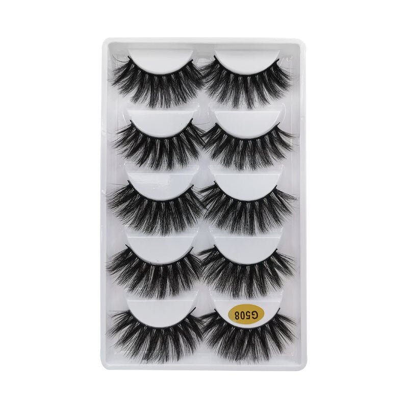 SHIDISHANGPIN 3/5/16 Pairs Natural Long False Eyelashes Dramatic Fluffy 3D Mink Lashes Wispy Wholesale Eye Lashes Thick Soft