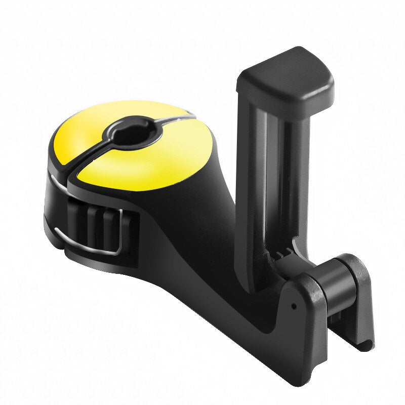 Onze hoofdsteunhaak biedt een gemakkelijke en veilige manier om je spullen vast te houden terwijl je aan het rijden bent.