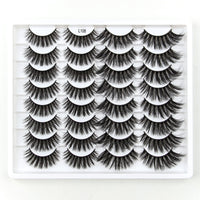 SHIDISHANGPIN 3/5/16 Pairs Natural Long False Eyelashes Dramatic Fluffy 3D Mink Lashes Wispy Wholesale Eye Lashes Thick Soft