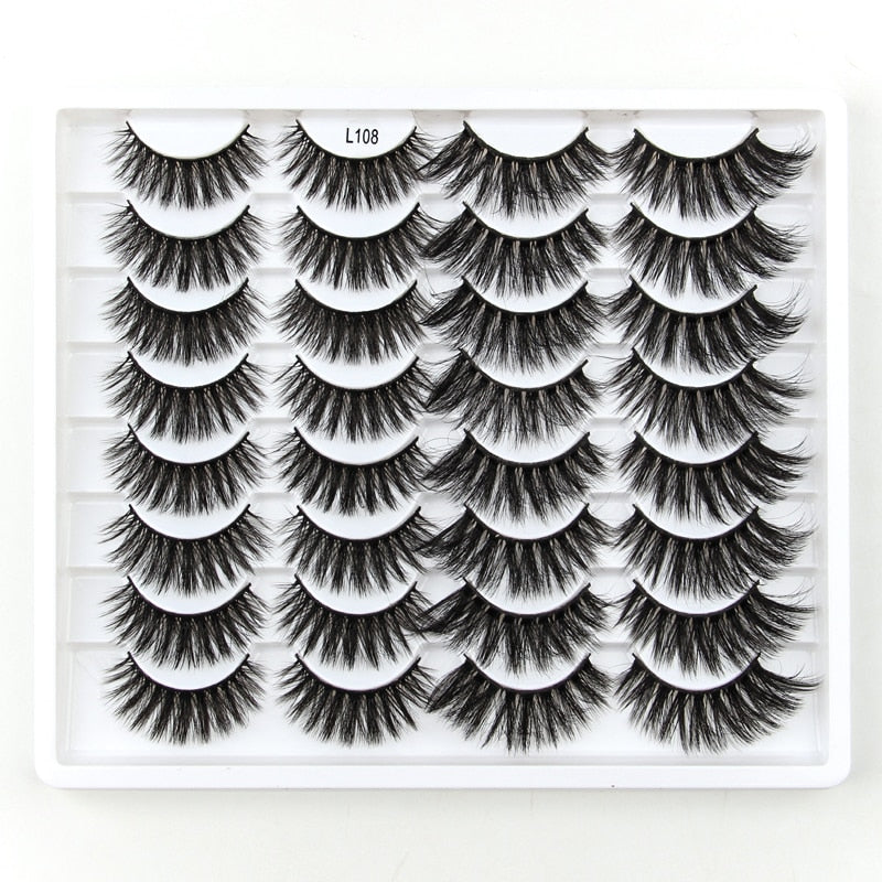 SHIDISHANGPIN 3/5/16 Pairs Natural Long False Eyelashes Dramatic Fluffy 3D Mink Lashes Wispy Wholesale Eye Lashes Thick Soft