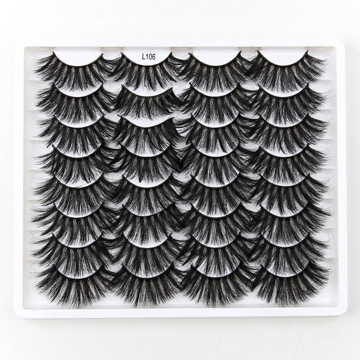 SHIDISHANGPIN 3/5/16 Pairs Natural Long False Eyelashes Dramatic Fluffy 3D Mink Lashes Wispy Wholesale Eye Lashes Thick Soft