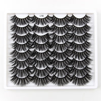 SHIDISHANGPIN 3/5/16 Pairs Natural Long False Eyelashes Dramatic Fluffy 3D Mink Lashes Wispy Wholesale Eye Lashes Thick Soft