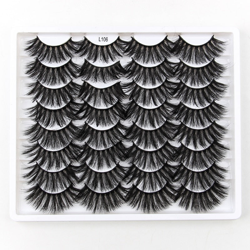 SHIDISHANGPIN 3/5/16 Pairs Natural Long False Eyelashes Dramatic Fluffy 3D Mink Lashes Wispy Wholesale Eye Lashes Thick Soft