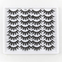SHIDISHANGPIN 3/5/16 Pairs Natural Long False Eyelashes Dramatic Fluffy 3D Mink Lashes Wispy Wholesale Eye Lashes Thick Soft