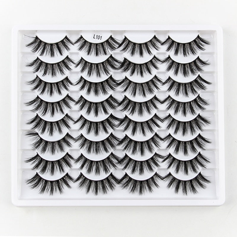 SHIDISHANGPIN 3/5/16 Pairs Natural Long False Eyelashes Dramatic Fluffy 3D Mink Lashes Wispy Wholesale Eye Lashes Thick Soft