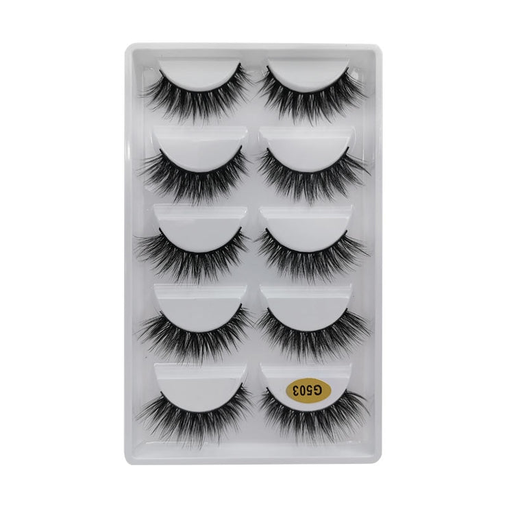 SHIDISHANGPIN 3/5/16 Pairs Natural Long False Eyelashes Dramatic Fluffy 3D Mink Lashes Wispy Wholesale Eye Lashes Thick Soft