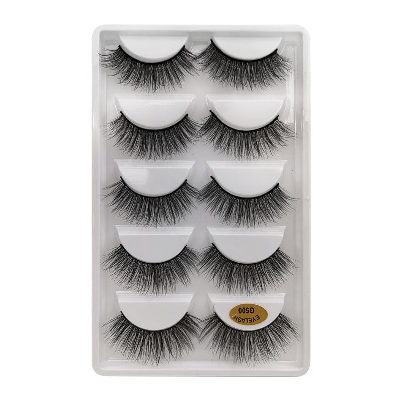 SHIDISHANGPIN 3/5/16 Pairs Natural Long False Eyelashes Dramatic Fluffy 3D Mink Lashes Wispy Wholesale Eye Lashes Thick Soft