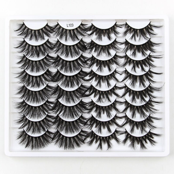 SHIDISHANGPIN 3/5/16 Pairs Natural Long False Eyelashes Dramatic Fluffy 3D Mink Lashes Wispy Wholesale Eye Lashes Thick Soft