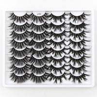 SHIDISHANGPIN 3/5/16 Pairs Natural Long False Eyelashes Dramatic Fluffy 3D Mink Lashes Wispy Wholesale Eye Lashes Thick Soft