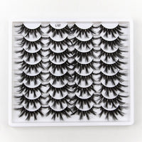 SHIDISHANGPIN 3/5/16 Pairs Natural Long False Eyelashes Dramatic Fluffy 3D Mink Lashes Wispy Wholesale Eye Lashes Thick Soft