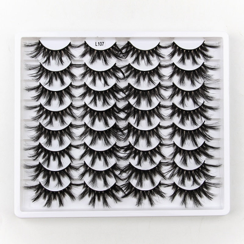 SHIDISHANGPIN 3/5/16 Pairs Natural Long False Eyelashes Dramatic Fluffy 3D Mink Lashes Wispy Wholesale Eye Lashes Thick Soft