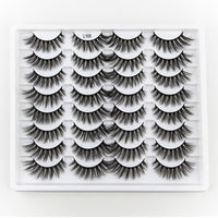 SHIDISHANGPIN 3/5/16 Pairs Natural Long False Eyelashes Dramatic Fluffy 3D Mink Lashes Wispy Wholesale Eye Lashes Thick Soft