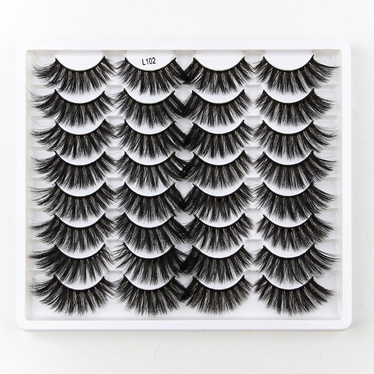 SHIDISHANGPIN 3/5/16 Pairs Natural Long False Eyelashes Dramatic Fluffy 3D Mink Lashes Wispy Wholesale Eye Lashes Thick Soft