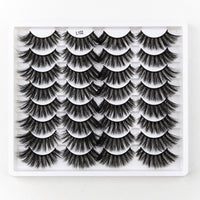 SHIDISHANGPIN 3/5/16 Pairs Natural Long False Eyelashes Dramatic Fluffy 3D Mink Lashes Wispy Wholesale Eye Lashes Thick Soft