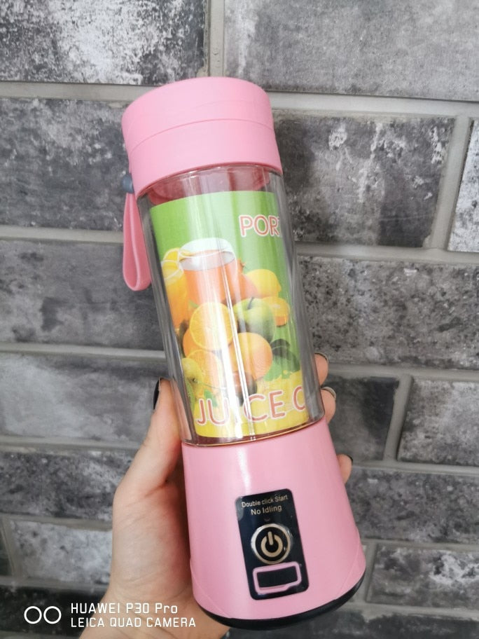Draagbare mini elektrische usb mixer elektrische fruitpers machine, smoothie blender mini keukenmachine persoonlijke blender cup sap blenders Draagbare groothandel, draagbare blender mini 380 ml, kleine blender draagbare citruspers