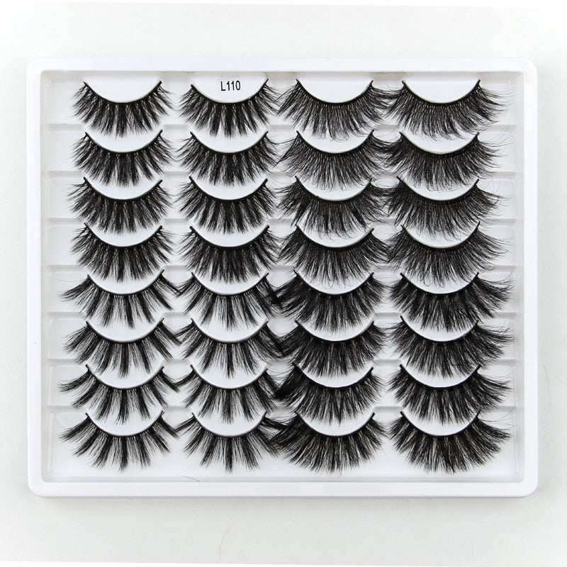SHIDISHANGPIN 3/5/16 Pairs Natural Long False Eyelashes Dramatic Fluffy 3D Mink Lashes Wispy Wholesale Eye Lashes Thick Soft