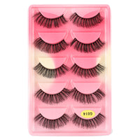 SHIDISHANGPIN 3/5/16 Pairs Natural Long False Eyelashes Dramatic Fluffy 3D Mink Lashes Wispy Wholesale Eye Lashes Thick Soft