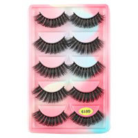 SHIDISHANGPIN 3/5/16 Pairs Natural Long False Eyelashes Dramatic Fluffy 3D Mink Lashes Wispy Wholesale Eye Lashes Thick Soft