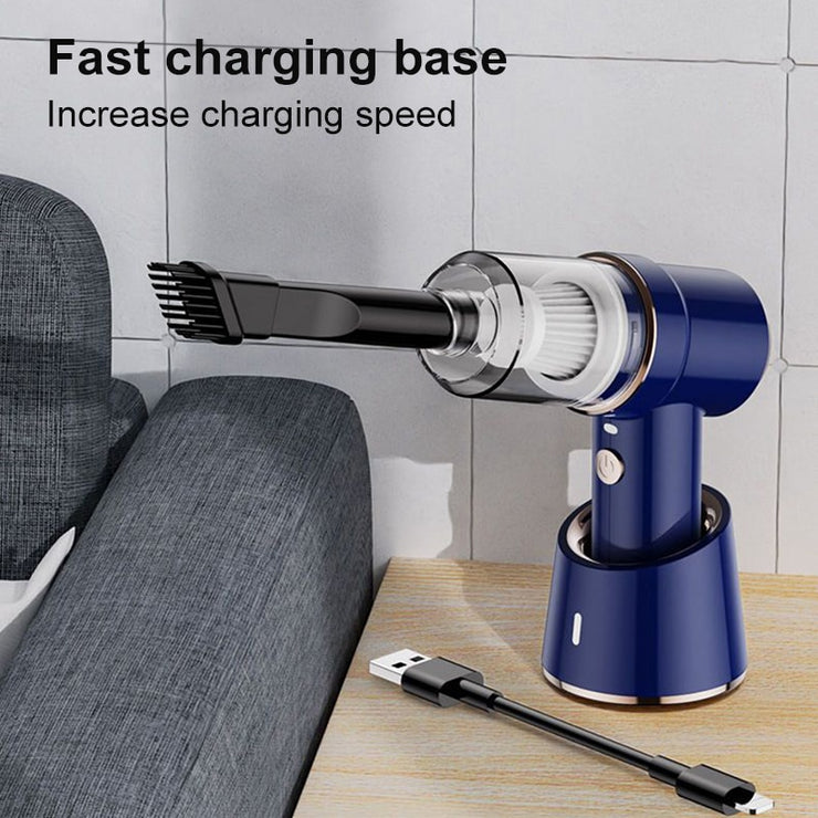 Deze handstofzuiger 2-in-1 autostofzuiger is een krachtige en handige schoonmaak oplossing. De krachtige luchtstofzuiger is perfect om stof en vuil direct en efficiënt uit het interieur van uw auto te verwijderen.