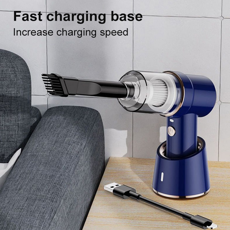 Deze handstofzuiger 2-in-1 autostofzuiger is een krachtige en handige schoonmaak oplossing. De krachtige luchtstofzuiger is perfect om stof en vuil direct en efficiënt uit het interieur van uw auto te verwijderen.