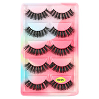 SHIDISHANGPIN 3/5/16 Pairs Natural Long False Eyelashes Dramatic Fluffy 3D Mink Lashes Wispy Wholesale Eye Lashes Thick Soft
