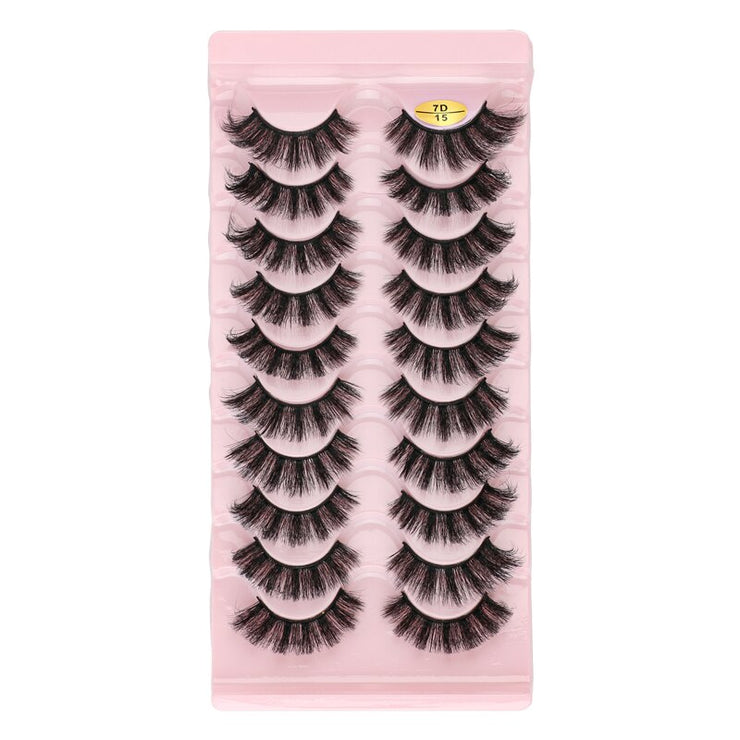 SHIDISHANGPIN 3/5/16 Pairs Natural Long False Eyelashes Dramatic Fluffy 3D Mink Lashes Wispy Wholesale Eye Lashes Thick Soft