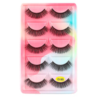 SHIDISHANGPIN 3/5/16 Pairs Natural Long False Eyelashes Dramatic Fluffy 3D Mink Lashes Wispy Wholesale Eye Lashes Thick Soft