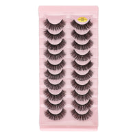 SHIDISHANGPIN 3/5/16 Pairs Natural Long False Eyelashes Dramatic Fluffy 3D Mink Lashes Wispy Wholesale Eye Lashes Thick Soft