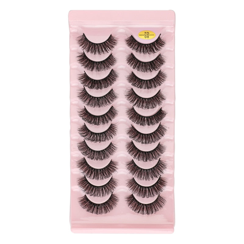 SHIDISHANGPIN 3/5/16 Pairs Natural Long False Eyelashes Dramatic Fluffy 3D Mink Lashes Wispy Wholesale Eye Lashes Thick Soft