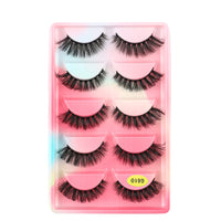 SHIDISHANGPIN 3/5/16 Pairs Natural Long False Eyelashes Dramatic Fluffy 3D Mink Lashes Wispy Wholesale Eye Lashes Thick Soft