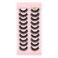 SHIDISHANGPIN 3/5/16 Pairs Natural Long False Eyelashes Dramatic Fluffy 3D Mink Lashes Wispy Wholesale Eye Lashes Thick Soft