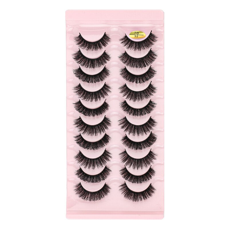 SHIDISHANGPIN 3/5/16 Pairs Natural Long False Eyelashes Dramatic Fluffy 3D Mink Lashes Wispy Wholesale Eye Lashes Thick Soft