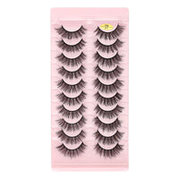SHIDISHANGPIN 3/5/16 Pairs Natural Long False Eyelashes Dramatic Fluffy 3D Mink Lashes Wispy Wholesale Eye Lashes Thick Soft