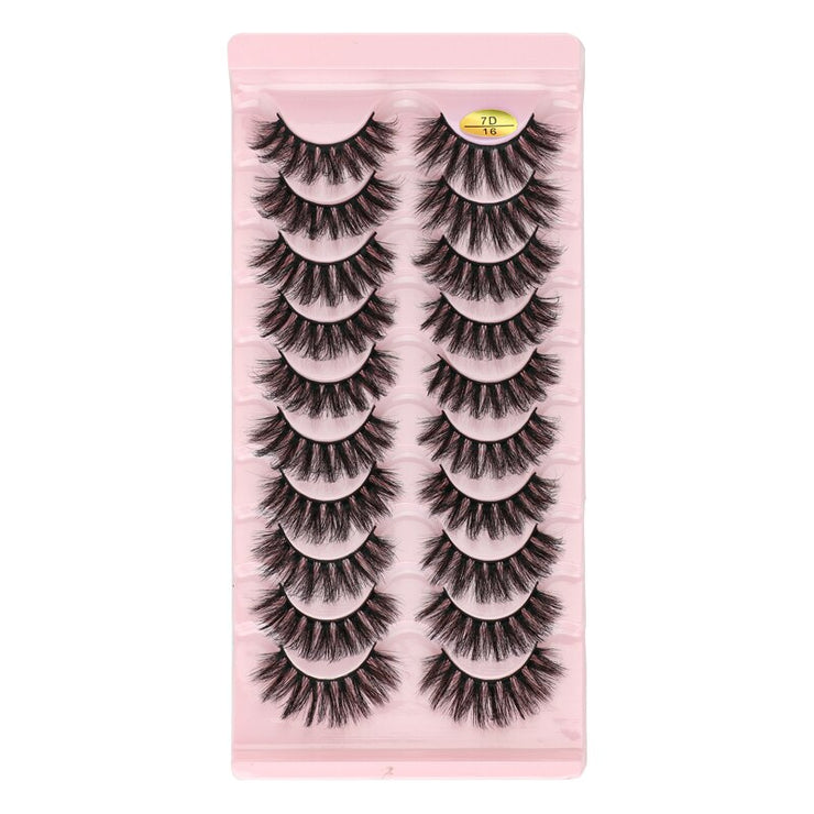 SHIDISHANGPIN 3/5/16 Pairs Natural Long False Eyelashes Dramatic Fluffy 3D Mink Lashes Wispy Wholesale Eye Lashes Thick Soft