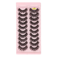 SHIDISHANGPIN 3/5/16 Pairs Natural Long False Eyelashes Dramatic Fluffy 3D Mink Lashes Wispy Wholesale Eye Lashes Thick Soft