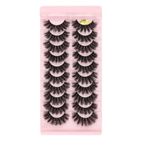 SHIDISHANGPIN 3/5/16 Pairs Natural Long False Eyelashes Dramatic Fluffy 3D Mink Lashes Wispy Wholesale Eye Lashes Thick Soft