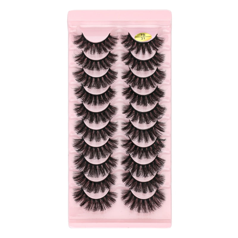 SHIDISHANGPIN 3/5/16 Pairs Natural Long False Eyelashes Dramatic Fluffy 3D Mink Lashes Wispy Wholesale Eye Lashes Thick Soft