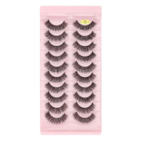 SHIDISHANGPIN 3/5/16 Pairs Natural Long False Eyelashes Dramatic Fluffy 3D Mink Lashes Wispy Wholesale Eye Lashes Thick Soft