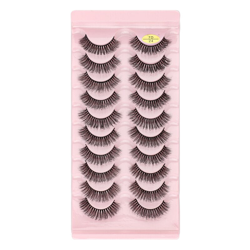 SHIDISHANGPIN 3/5/16 Pairs Natural Long False Eyelashes Dramatic Fluffy 3D Mink Lashes Wispy Wholesale Eye Lashes Thick Soft