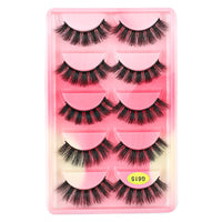 SHIDISHANGPIN 3/5/16 Pairs Natural Long False Eyelashes Dramatic Fluffy 3D Mink Lashes Wispy Wholesale Eye Lashes Thick Soft