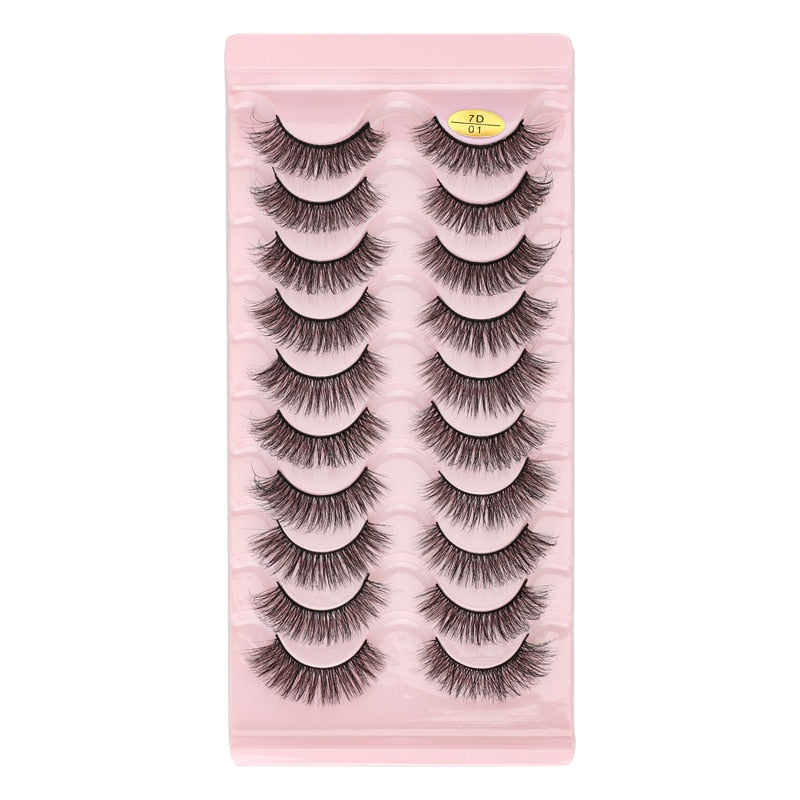 SHIDISHANGPIN 3/5/16 Pairs Natural Long False Eyelashes Dramatic Fluffy 3D Mink Lashes Wispy Wholesale Eye Lashes Thick Soft